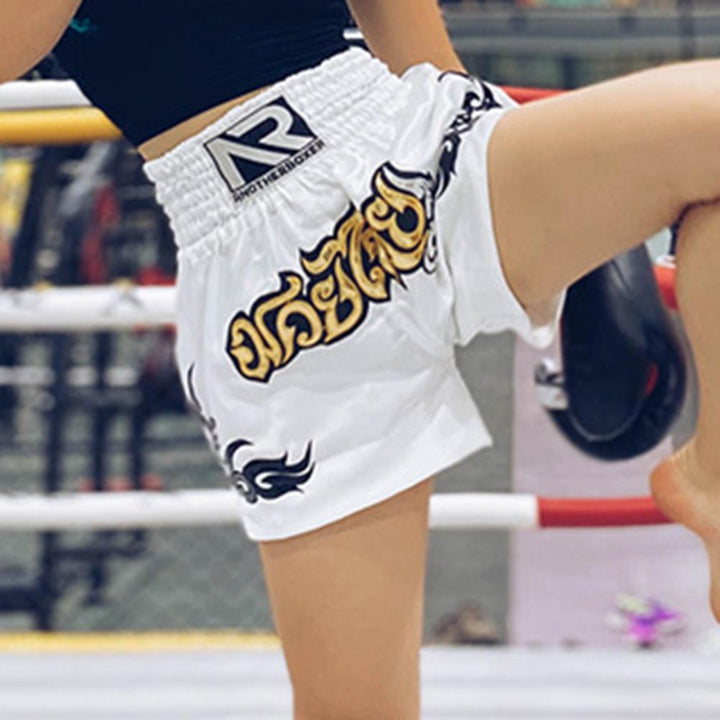 Premium Muay Thai Kickboxing Shorts – Unisex Martial Arts Training Pants, High Elasticity, Breathable with Cord Design for