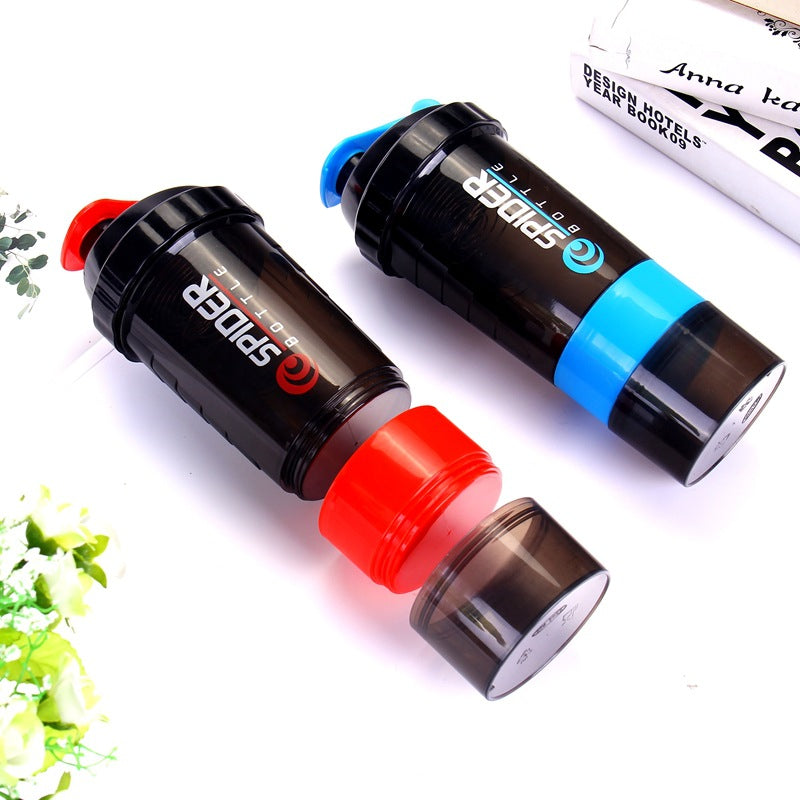 Premium 500ml Portable Protein Shaker Bottle – High Capacity Drinking Container with Powder Case, Plastic Blender for Sports
