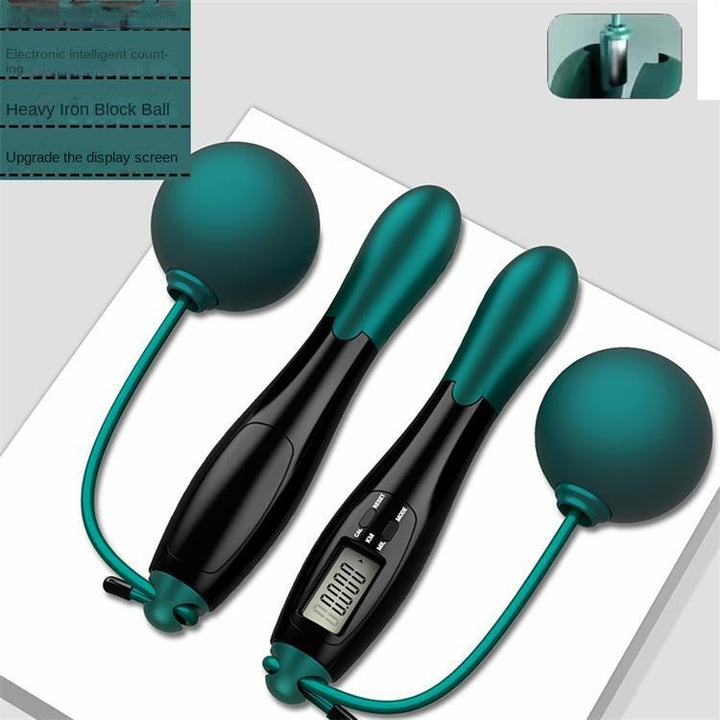 Premium Cordless Electronic Jumping Rope with LCD Screen – Smart Skipping Rope with Calorie & Jump Counter, Digital Timer for
