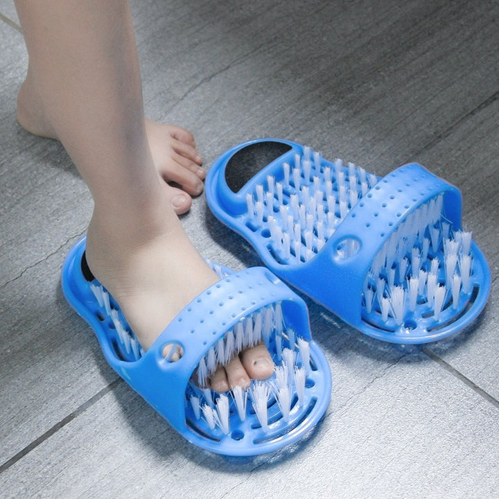 Premium Shower Foot Scrubber Massager – Exfoliating Cleaner Brush for Dead Skin Removal, Foot Spa Slipper, Sand Stone Foot 