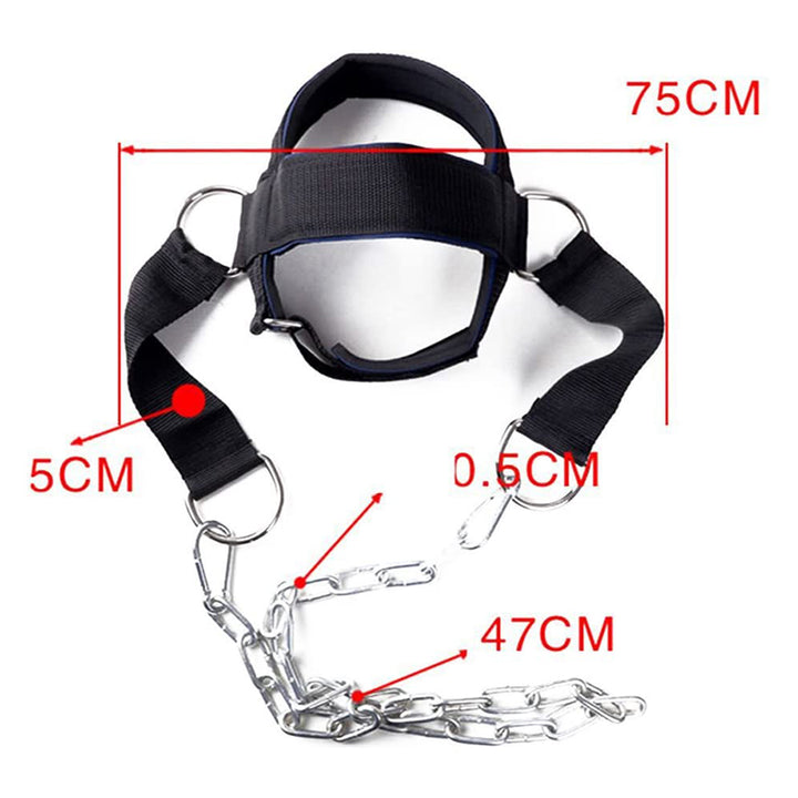 Premium Neck Training Harness for Strength & Muscle Power - Adjustable Head & Neck Weight Lifting Strap - Gym Fitness 