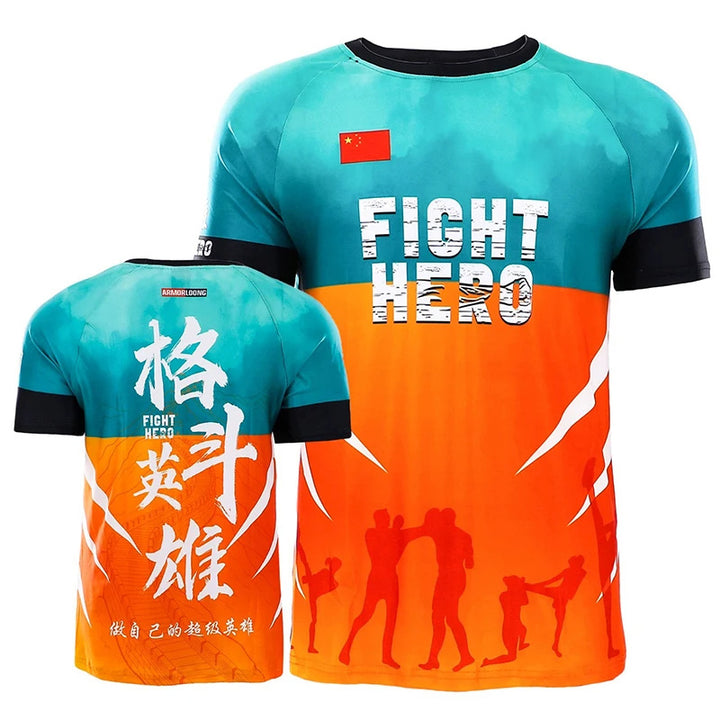 Premium MMA Boxing Training Set – UFC Fighting Suit for Men, Women & Children, Breathable Quick Dry Short Sleeve Sports Wear