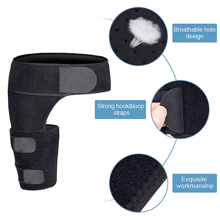 Premium Sciatica Nerve Pain Relief Compression Brace - Adjustable Groin & Thigh Support, Neoprene Warmth for Arthritis, Injur