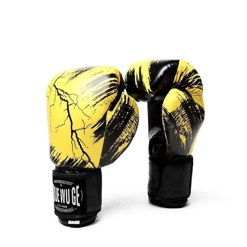 Premium PU Leather Boxing Gloves – Durable Training Gloves for Professional Fitness, Sparring, and Sandbag Work, Available in