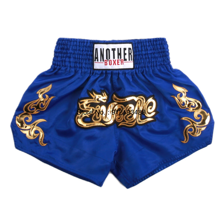 Premium Muay Thai Shorts 2024 – Unisex Boxing & Kickboxing Training Pants with Embroidery, Wide-Leg Design for Men,  