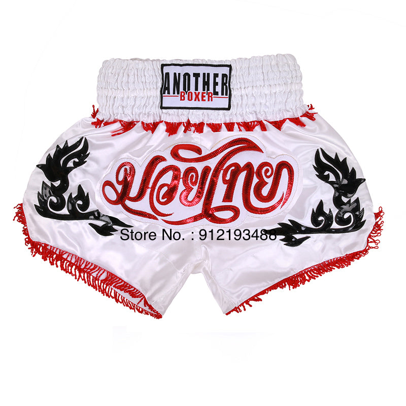 Premium Muay Thai Shorts 2024 – Unisex Boxing & Kickboxing Training Pants with Embroidery, Wide-Leg Design for Men,  