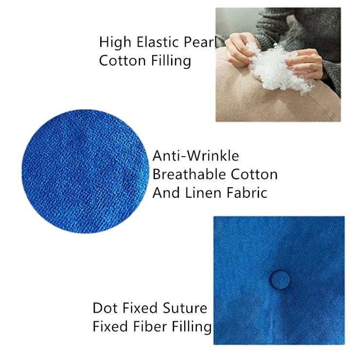 Premium Round Floor Seat Cushion – Soft Tatami Meditation & Yoga Pad – Breathable Cotton & Linen, Comfortable for Sitting