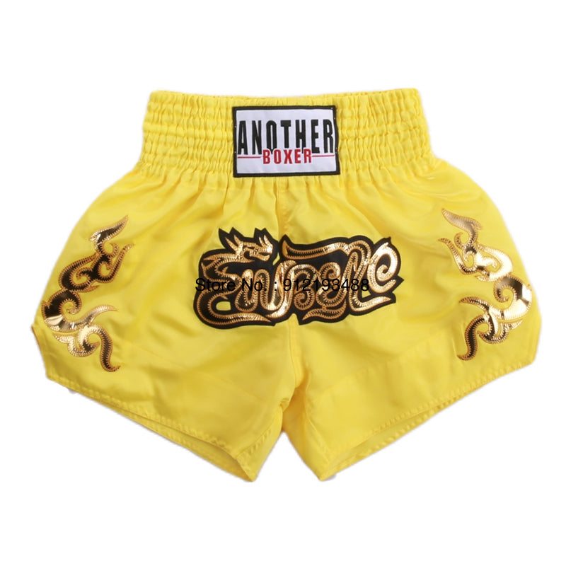 Premium Muay Thai Shorts 2024 – Unisex Boxing & Kickboxing Training Pants with Embroidery, Wide-Leg Design for Men,  