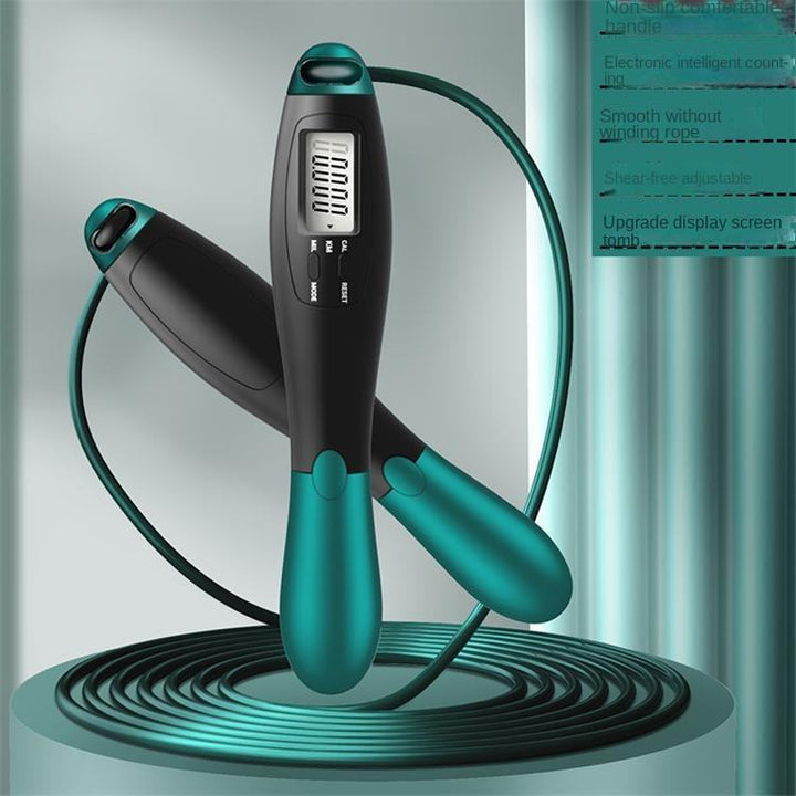 Premium Cordless Electronic Jumping Rope with LCD Screen – Smart Skipping Rope with Calorie & Jump Counter, Digital Timer for