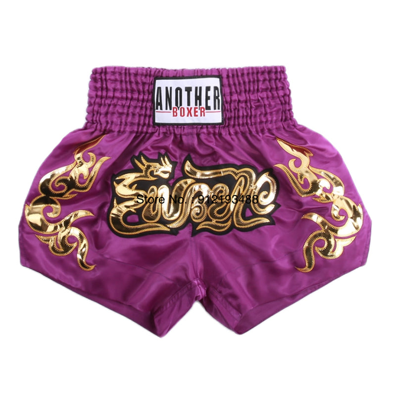 Premium Muay Thai Shorts 2024 – Unisex Boxing & Kickboxing Training Pants with Embroidery, Wide-Leg Design for Men,  