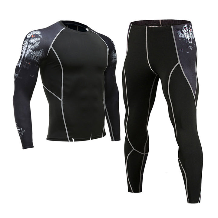 Premium Men’s Compression Sportswear Set – Gym Tights & Rashguard, Workout & Running Tracksuit, Training Clothes for Jogging