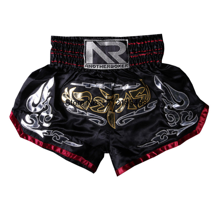 Premium Muay Thai Shorts 2024 – Unisex Boxing & Kickboxing Training Pants with Embroidery, Wide-Leg Design for Men,  