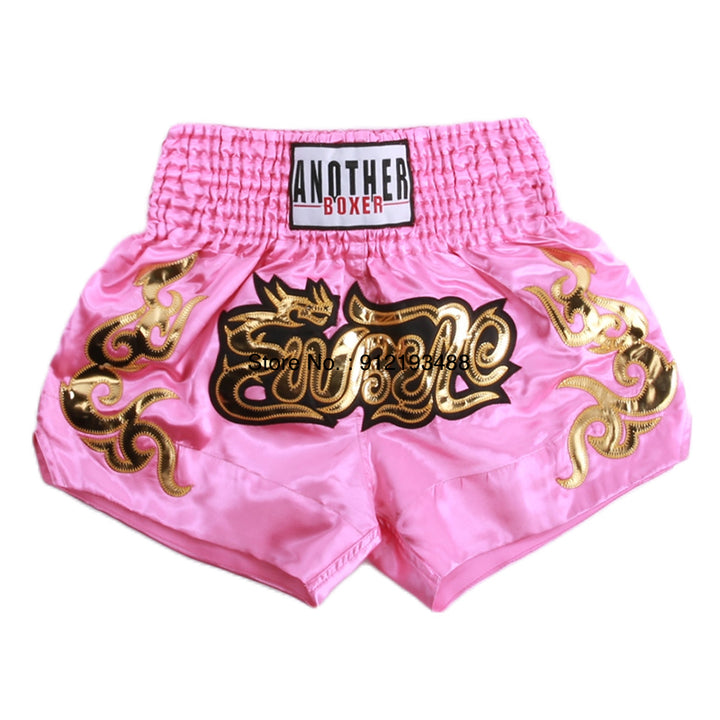 Premium Muay Thai Shorts 2024 – Unisex Boxing & Kickboxing Training Pants with Embroidery, Wide-Leg Design for Men,  