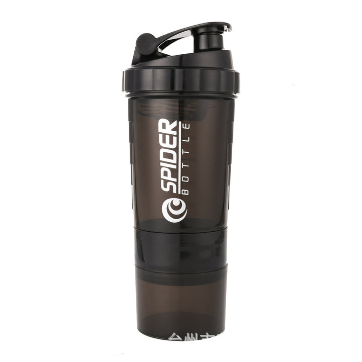Premium 500ml Portable Protein Shaker Bottle – High Capacity Drinking Container with Powder Case, Plastic Blender for Sports