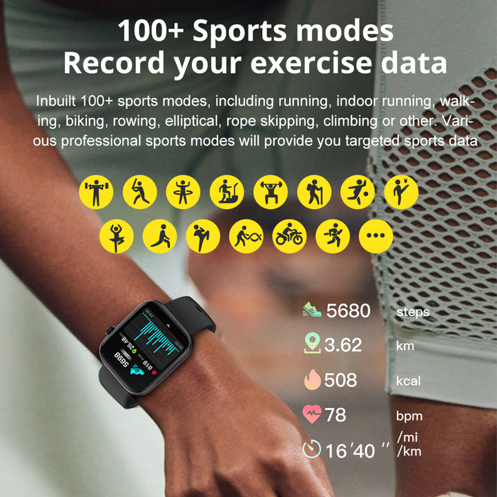 Premium Voice Calling Smartwatch – 1.9" Health Monitoring, IP68 Waterproof, Smart Notifications, Fitness Tracking, Voice 