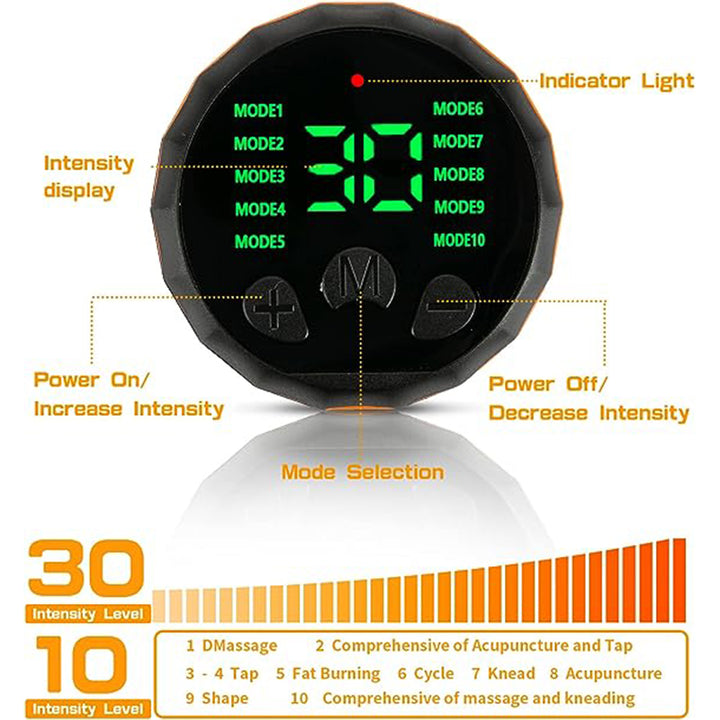 Premium Abdominal Toning Belt - Electronic Muscle Stimulator for Home and Office Fitness, USB Rechargeable, 10 Training