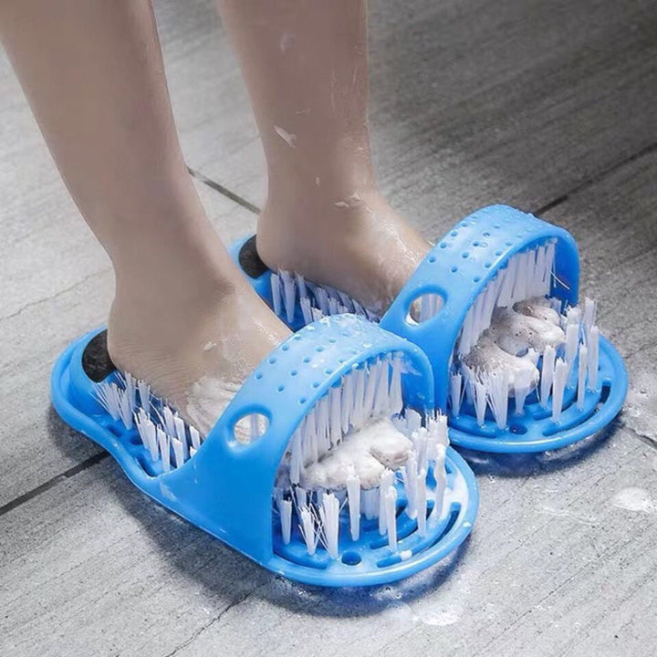 Premium Shower Foot Scrubber Massager – Exfoliating Cleaner Brush for Dead Skin Removal, Foot Spa Slipper, Sand Stone Foot 