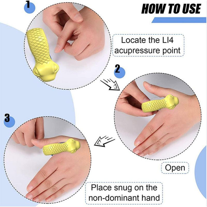 Premium Acupressure Massage Clip for Headache Relief | Finger Joint Meridian Massager for Stress and Anxiety | Portable Hand 