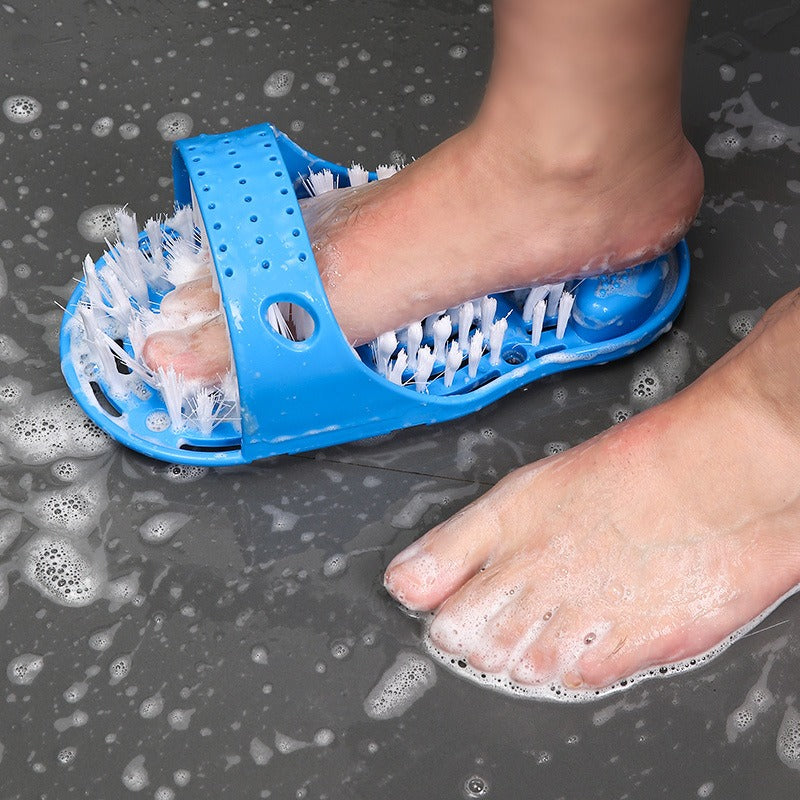 Premium Shower Foot Scrubber Massager – Exfoliating Cleaner Brush for Dead Skin Removal, Foot Spa Slipper, Sand Stone Foot 