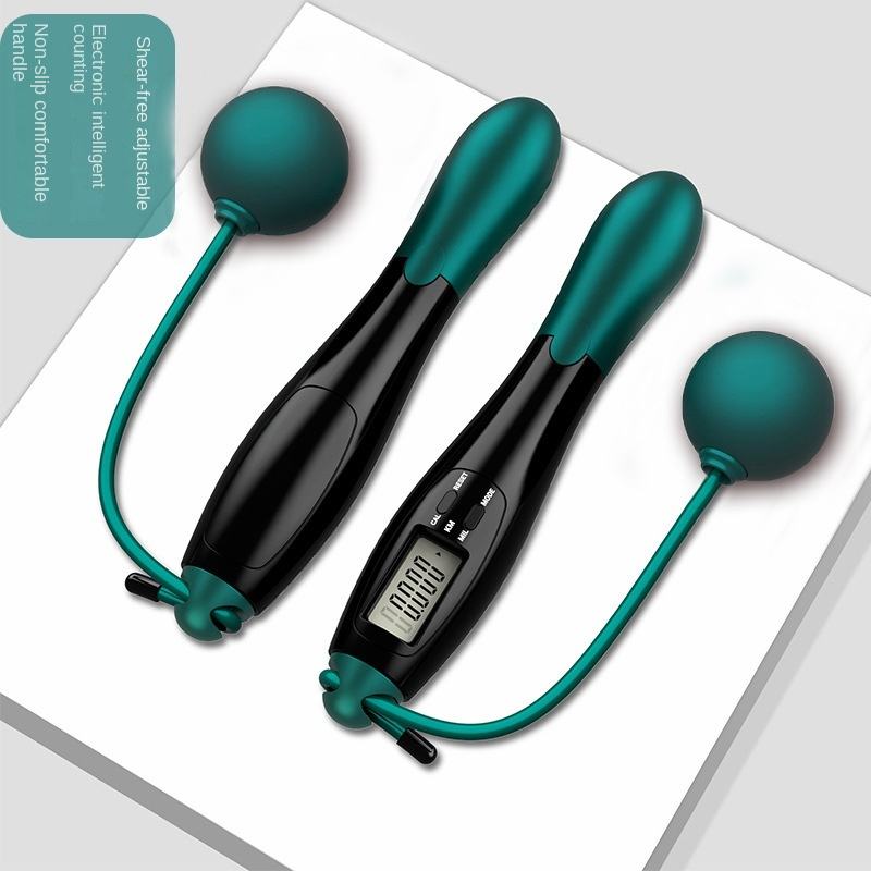 Premium Cordless Electronic Jumping Rope with LCD Screen – Smart Skipping Rope with Calorie & Jump Counter, Digital Timer for