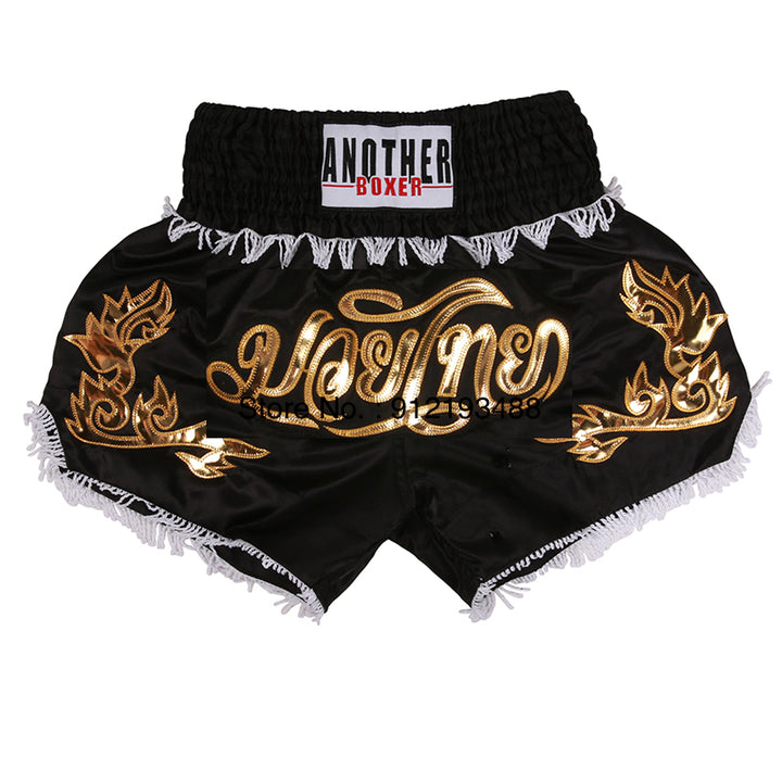 Premium Muay Thai Shorts 2024 – Unisex Boxing & Kickboxing Training Pants with Embroidery, Wide-Leg Design for Men,  