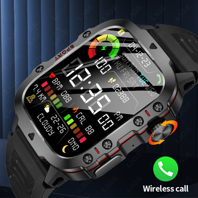 Premium Herren Smartwatch – Voller Kreis Touch, Bluetooth-Anruf, IP67 wasserdicht, Fitness- & Gesundheitsüberwachung, 1.3" HD-Bildschirm, Multi-Sport-Modi (Kopie)