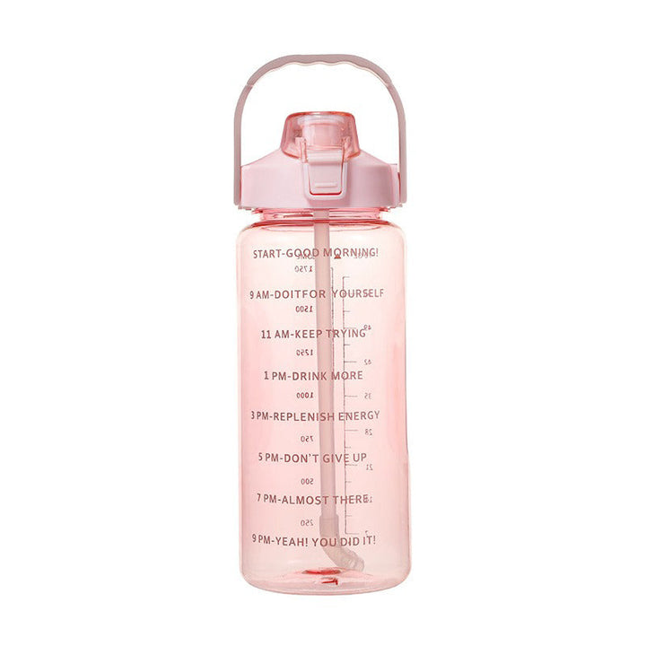 Premium 2L Water Bottle with Straw – Large Capacity Portable Sports Travel Bottle, High-Value Fitness Cup, Big Fat Design for