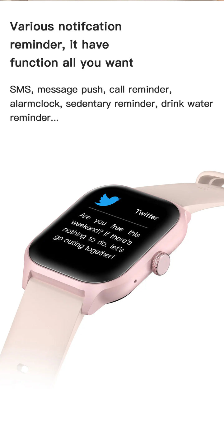 Luxus Smartwatch Android OS - 1.44" Voller Touchscreen, Bluetooth-Anruf, Musiksteuerung, Fitness-Tracker für Männer und Frauen, Gesundheitsmonitor