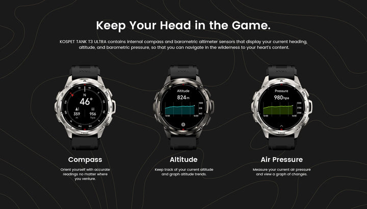 Premium Ultra GPS-Smartwatch für Herren, 470mAh AMOLED-Fitness-Tracker, Bluetooth, digitale Uhr mit AOD, Herzfrequenzmonitor, Aktivitätstracker und mehr
