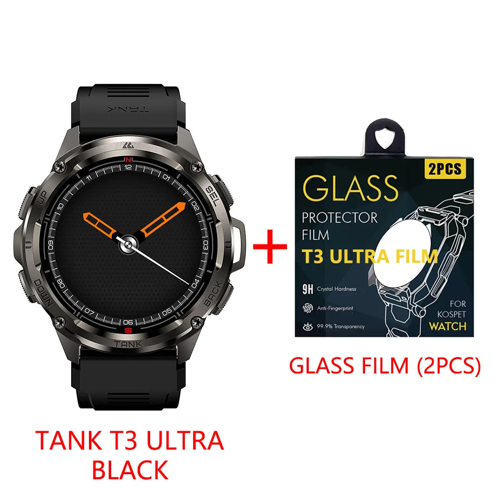 Premium Ultra GPS-Smartwatch für Herren, 470mAh AMOLED-Fitness-Tracker, Bluetooth, digitale Uhr mit AOD, Herzfrequenzmonitor, Aktivitätstracker und mehr