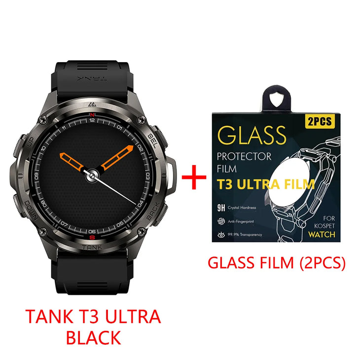 Premium Ultra GPS-Smartwatch für Herren, 470mAh AMOLED-Fitness-Tracker, Bluetooth, digitale Uhr mit AOD, Herzfrequenzmonitor, Aktivitätstracker und mehr
