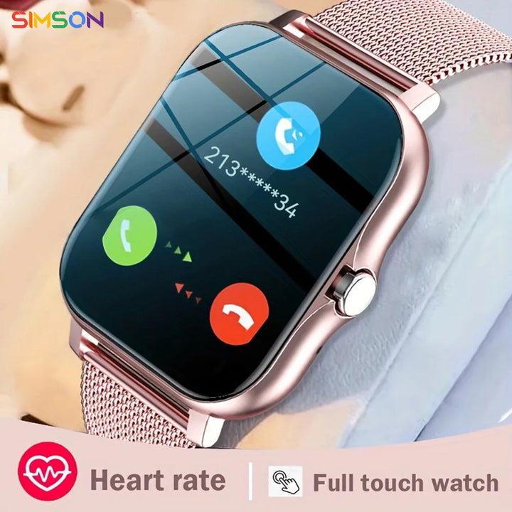 Luxus Smartwatch Android OS - 1.44" Voller Touch-Farbbildschirm, Bluetooth, Anpassbares Zifferblatt, für Männer und Frauen, Smartwatch mit Anruffunktion