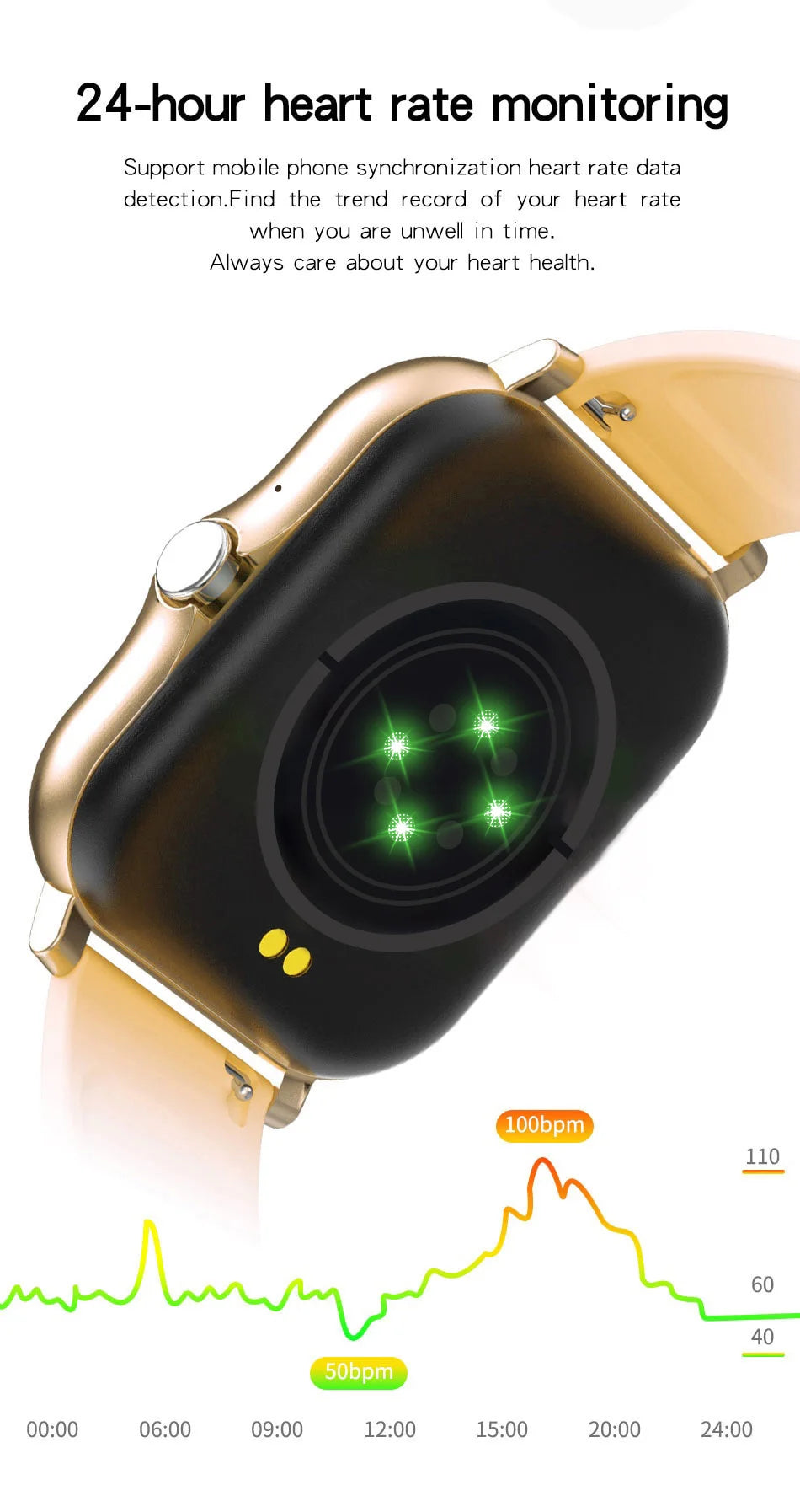 Luxus Smartwatch Android OS - 1.44" Voller Touch-Farbbildschirm, Bluetooth, Anpassbares Zifferblatt, für Männer und Frauen, Smartwatch mit Anruffunktion