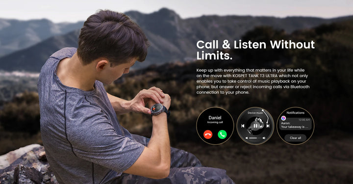 Premium Ultra GPS-Smartwatch für Herren, 470mAh AMOLED-Fitness-Tracker, Bluetooth, digitale Uhr mit AOD, Herzfrequenzmonitor, Aktivitätstracker und mehr