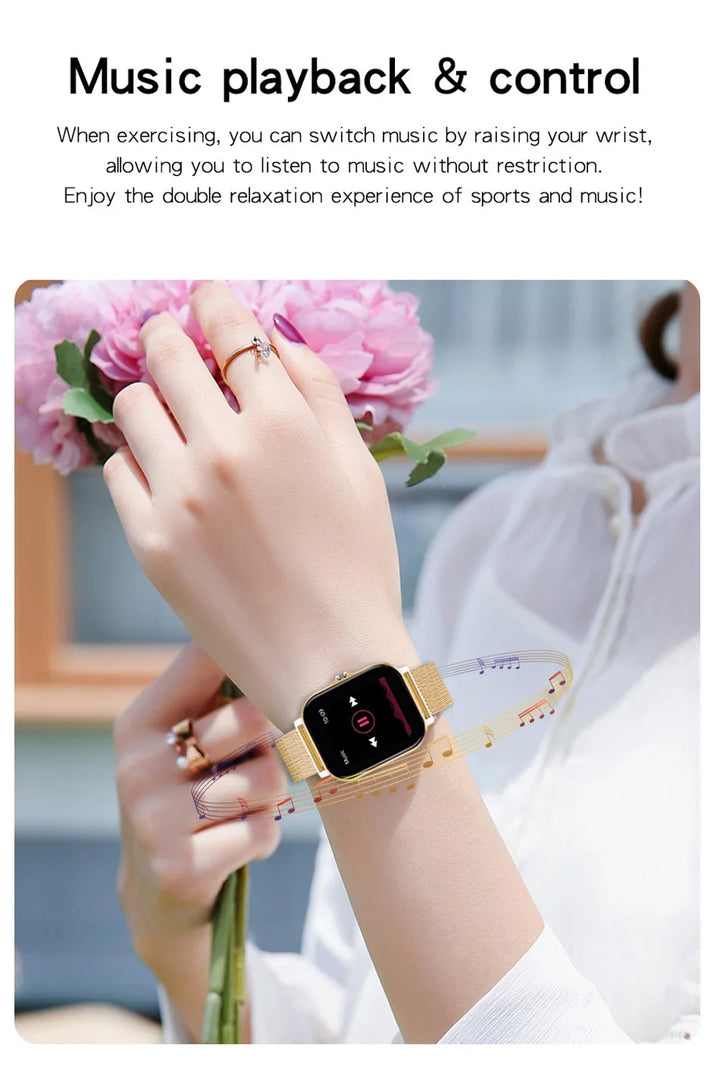 Luxus Smartwatch Android OS - 1.44" Voller Touch-Farbbildschirm, Bluetooth, Anpassbares Zifferblatt, für Männer und Frauen, Smartwatch mit Anruffunktion