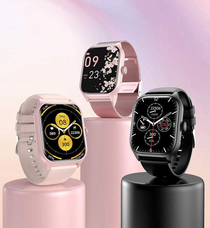 Luxus Smartwatch Android OS - 1.44" Voller Touchscreen, Bluetooth-Anruf, Musiksteuerung, Fitness-Tracker für Männer und Frauen, Gesundheitsmonitor