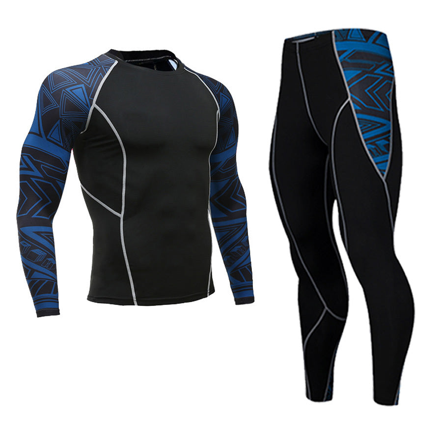 Premium Men’s Compression Sportswear Set – Gym Tights & Rashguard, Workout & Running Tracksuit, Training Clothes for Jogging