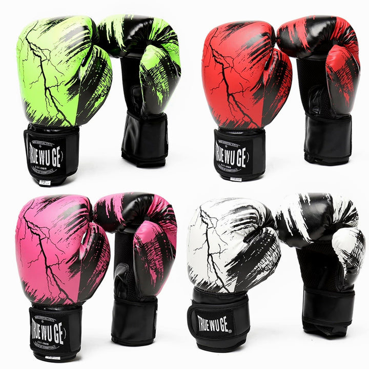 Premium PU Leather Boxing Gloves – Durable Training Gloves for Professional Fitness, Sparring, and Sandbag Work, Available in