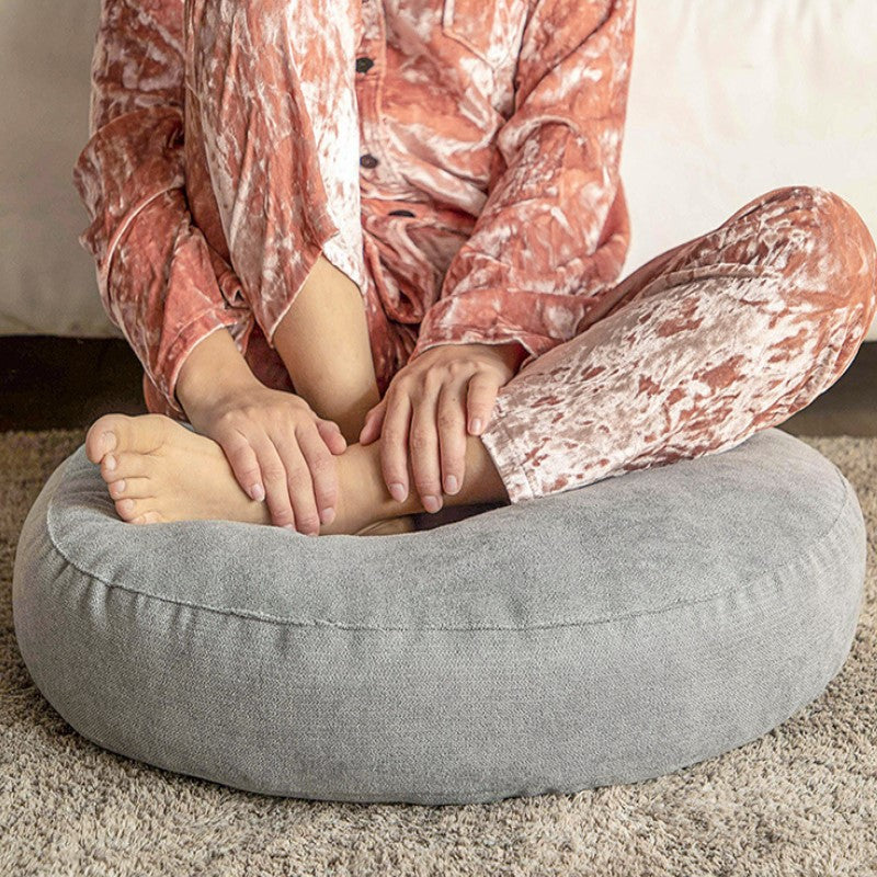 Premium Round Floor Seat Cushion – Soft Tatami Meditation & Yoga Pad – Breathable Cotton & Linen, Comfortable for Sitting