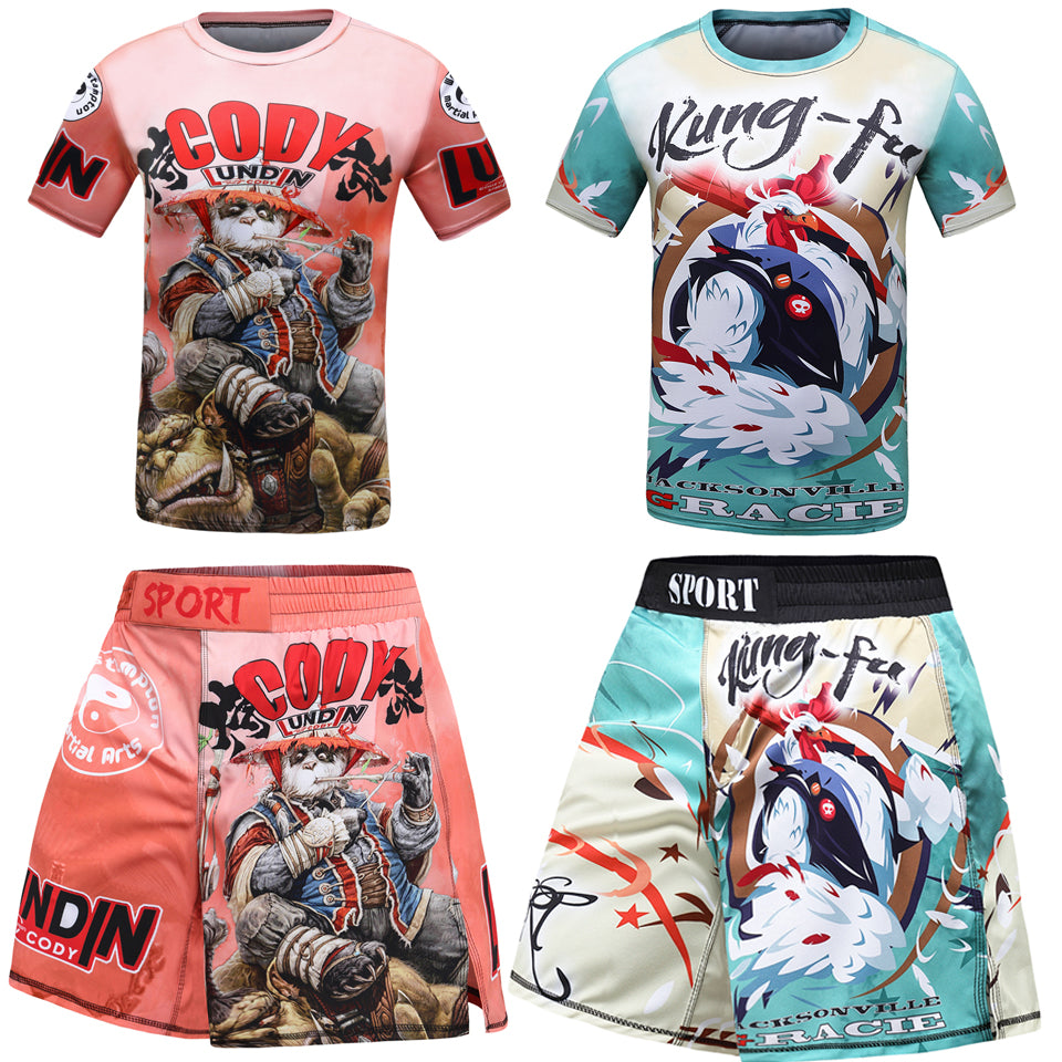 Premium MMA Boxing Training Set – UFC Fighting Suit for Men, Women & Children, Breathable Quick Dry Sports Wear, Short 