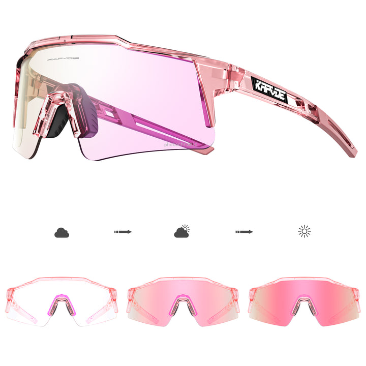 Premium Photochromic Cycling Sunglasses – UV400 Protection, Adjustable Lenses, Bike & Sports Eyewear for Men & Women