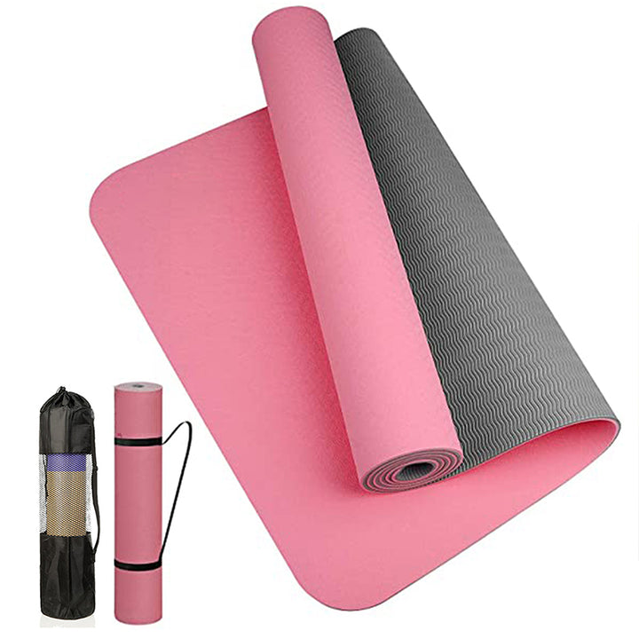 Premium Non-Slip TPE Yoga Mat – Thick, Two-Color, 180x57cm – High-Quality, Odor-Free Fitness Mat for Home Use 