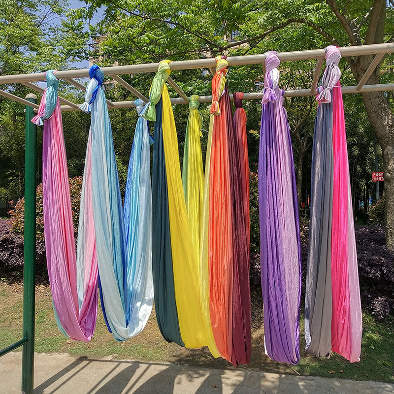 Premium Aerial Silks Yoga Hammock – Gradient Color Anti-Gravity Swing for Flying Yoga, Low Stretch Fabric, Available in 4-7M