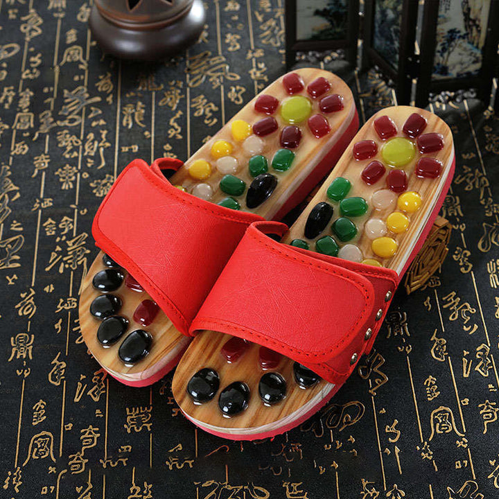 Premium Reflexology Foot Massager Sandals - Adjustable Acupressure Slippers for Stress Relief and Comfort - Non-Slip EVA