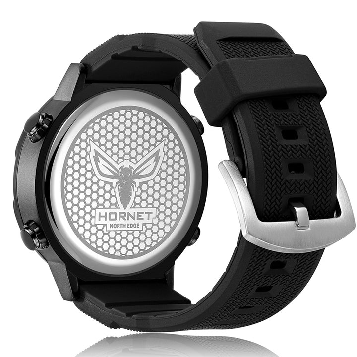Premium Military Smartwatch for Men – Waterproof 50m, Speed Stopwatch, World Time, Coun Case, Backlit, Replaceable Stratdown 