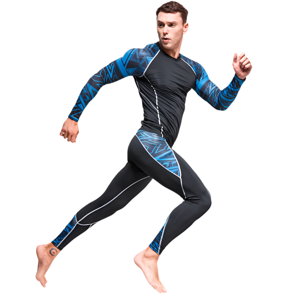Premium Herren Kompressionssportanzug – Schnell trocknendes MMA Fitness-Trainingsset, Jogging- & Lauf-Rashguard-Sportbekleidung