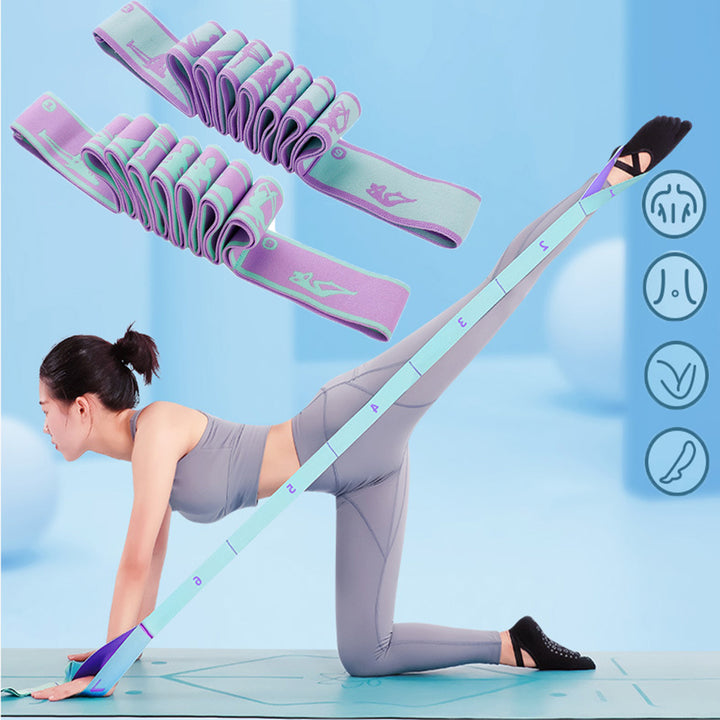 Hochwertiges Slimming Widerstandsband - Multifunktionaler Yoga-Dehngurt & Pilates-Gürtel, 8/9 Grid elastisches Trainingsband für Erwachsene, verstellbare Stärke & tragbares Design für Anfänger und Fitnessbegeisterte
