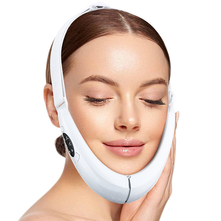 Luxus V-Gesichts-Massager – 5 Modi Rot- & Blaulicht Gesichtsbeauty-Gerät, Anti-Aging, Hautstraffung, Lifting V-Linie Instrument, Wiederaufladbar, Leichtes Design für Heim-Spa-Behandlungen