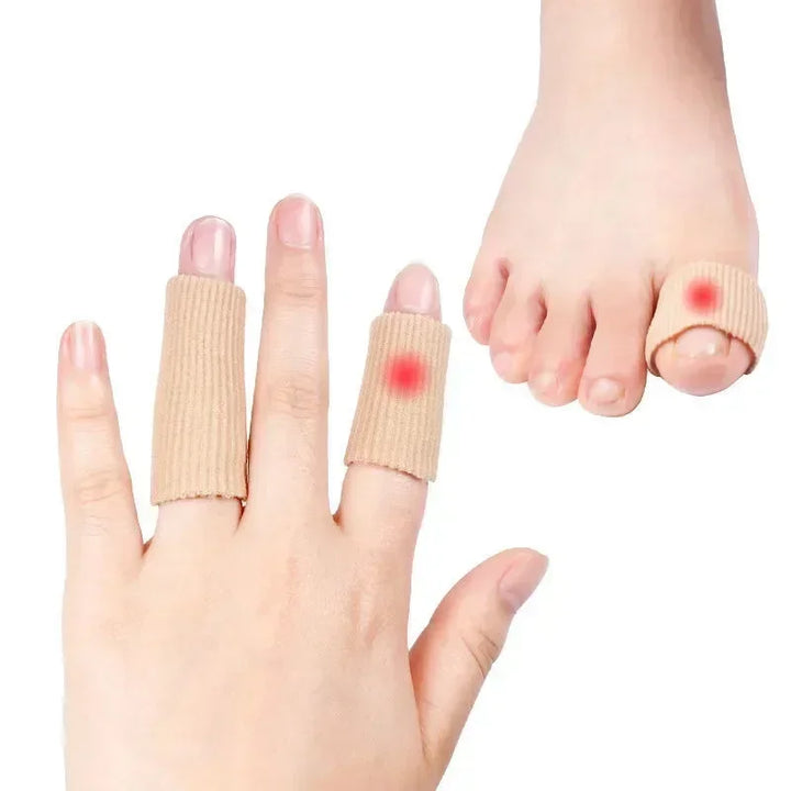 Premium Toe Cushion Protector - Fabric Toe Tubes for Corns, Blisters, Calluses, Hammer Toes | Cuttable, Reusable, Silicone 