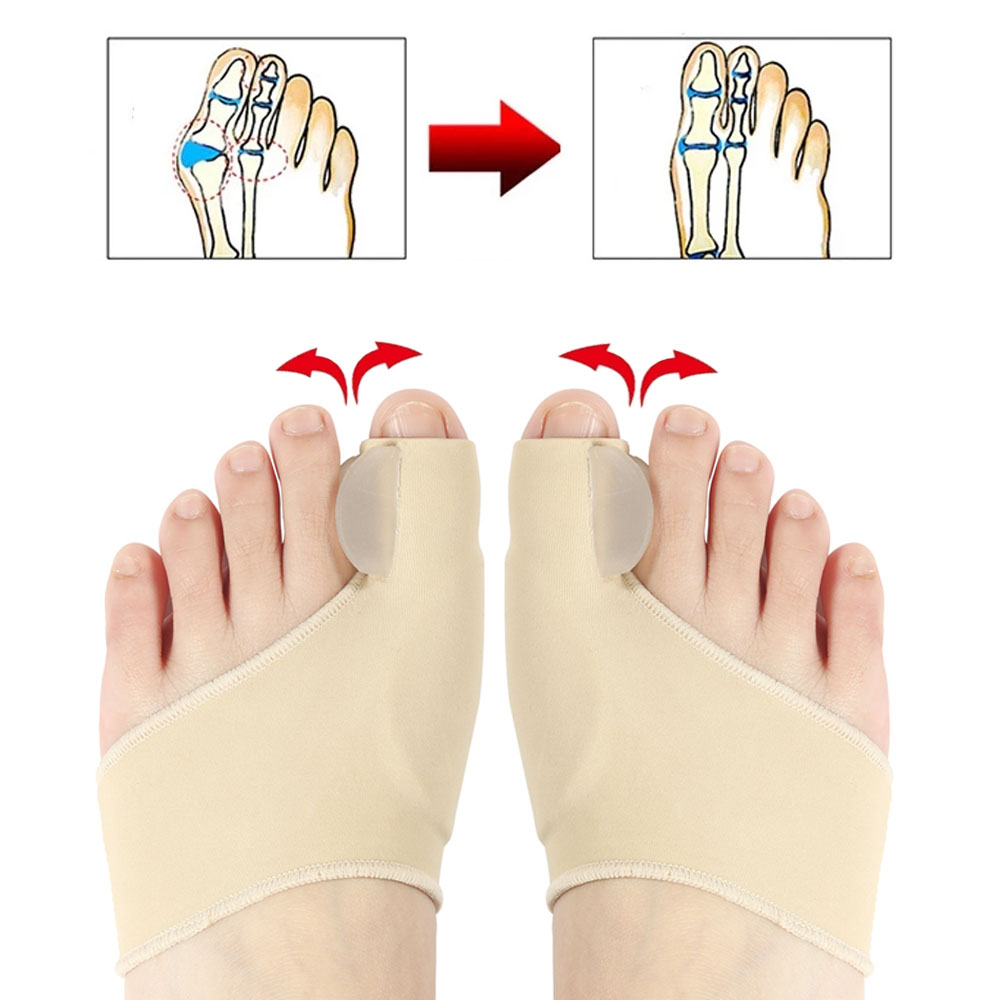 Premium Bunion Corrector Toe Separator - 2Pcs Hallux Valgus Orthotics, Soft Gel Comfort, Adjustable Fabric, Pain Relief for 